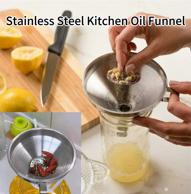 Stainless Steel Kitchen Oil Funnel